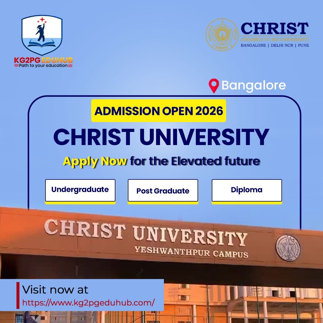 Christ University Bangalore 2026 Admission Open – UG, PG & Diploma Programs